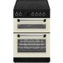 electriQ 60cm Double Oven Electric Cooker - Cream