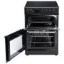 electriQ 60cm Double Oven Cooker with Ceramic Hob - Black