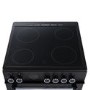 electriQ 60cm Double Oven Cooker with Ceramic Hob - Black