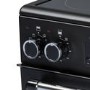 electriQ 60cm Double Oven Cooker with Ceramic Hob - Black