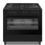 electriQ 90cm Single Cavity Dual Fuel Range Cooker - Black