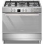 electriQ 90cm Dual Fuel Range Cooker with Mirror Door Finish - Stainless Steel