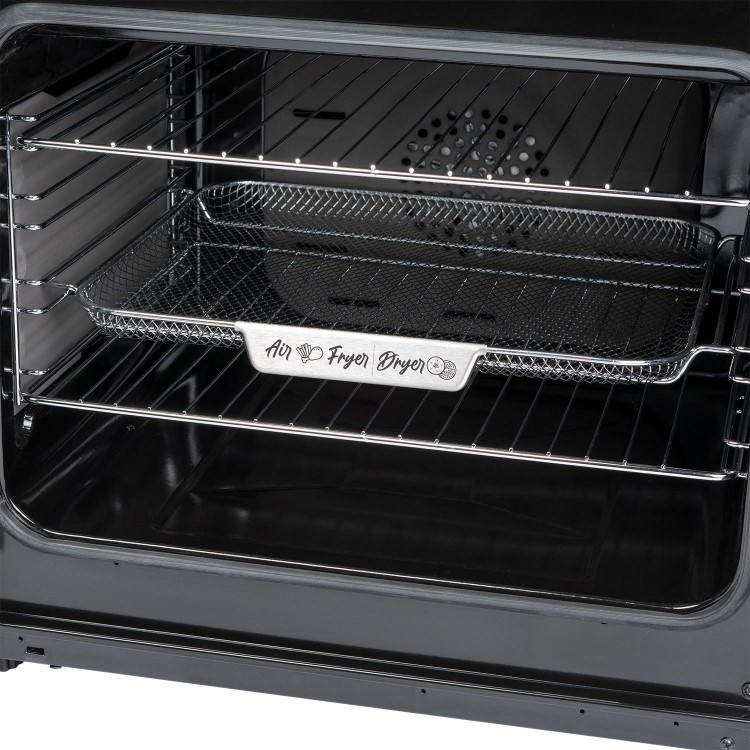 electriQ 90cm Triple Cavity Dual Fuel Range Cooker - Black