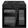 electriQ 90cm Triple Cavity Dual Fuel Range Cooker - Black