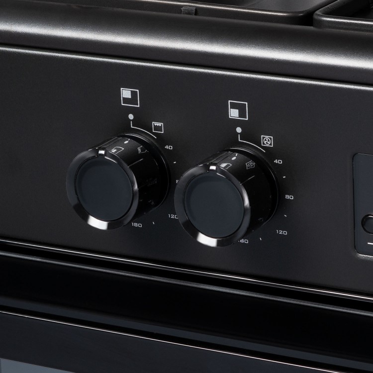 electriQ 90cm Triple Cavity Dual Fuel Range Cooker - Black