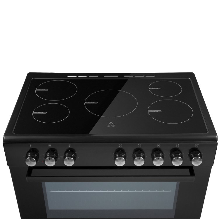 electriQ 90cm Single Cavity Induction Range Cooker - Black