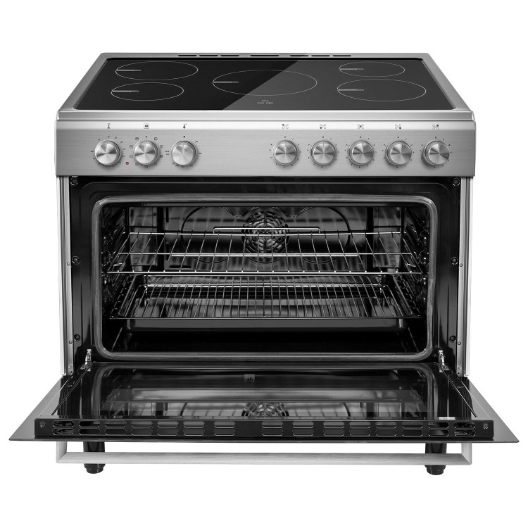 electriQ 90cm Single Cavity Induction Range Cooker - Stainless Steel