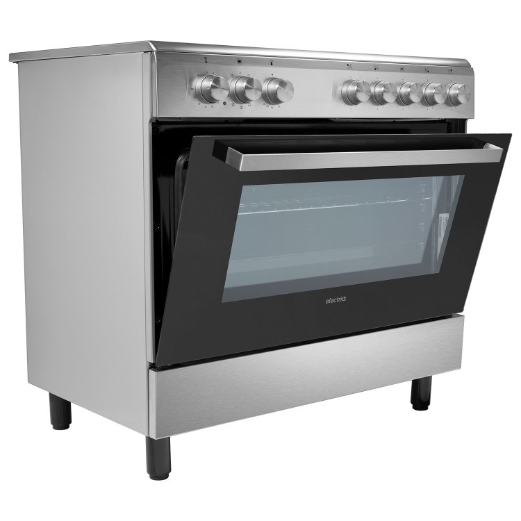 electriQ 90cm Single Cavity Induction Range Cooker - Stainless Steel