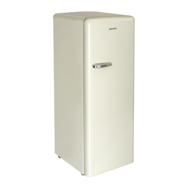 electriQ Retro 194 Litre Freestanding Fridge with Ice Box - Cream