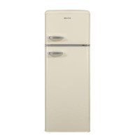 electriQ 204 Litre 80/20 Retro Freestanding Fridge Freezer - Cream