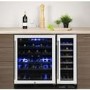 electriQ 18 Bottle Freestanding Under Counter Wine Cooler Single Zone 30cm Wide 82cm Tall - White