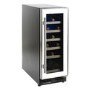 electriQ 18 Bottle Freestanding Under Counter Wine Cooler Single Zone 30cm Wide 82cm Tall - White