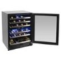 electriQ 51 Bottle Freestanding Under Counter Wine Cooler Dual Zone 60cm Wide 82cm Tall - Stainless Steel