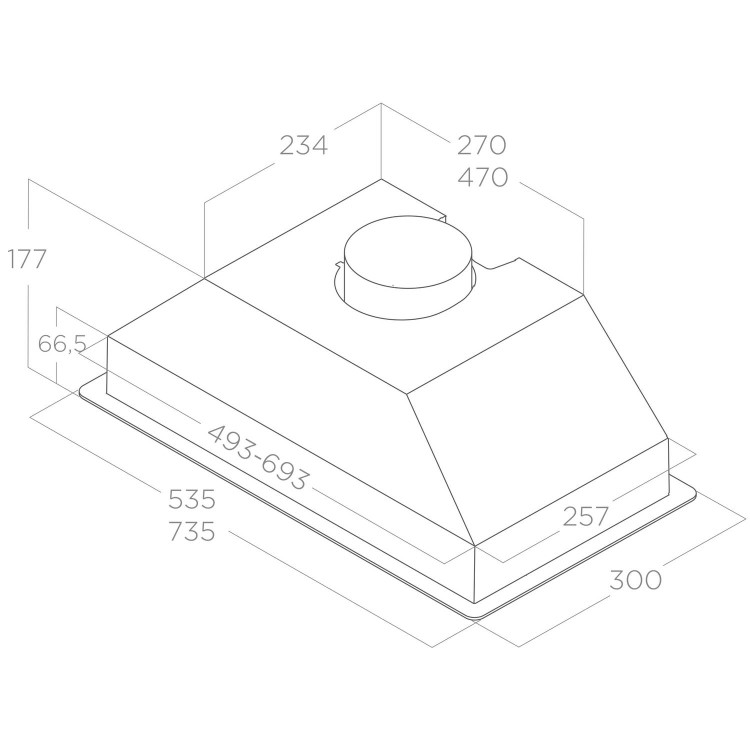 Elica Deluxe 54cm Canopy Cooker Hood - Stainless Steel