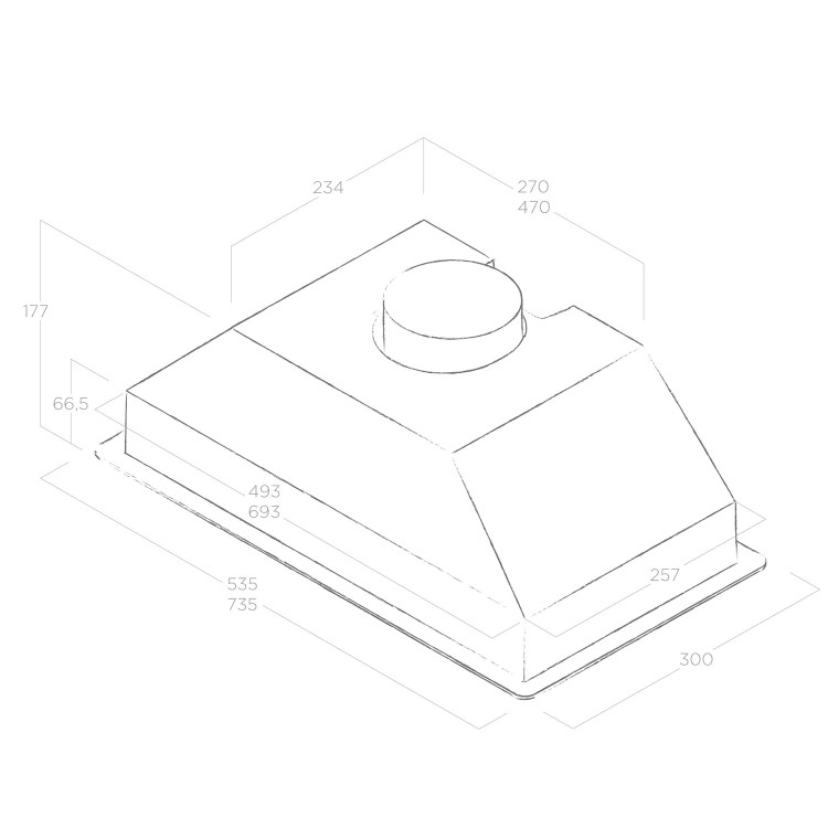 Refurbished Elica Deluxe ERA-LUX-SS-80 73.5cm Canopy Cooker Hood Stainless Steel