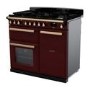 Rangemaster Estel Deluxe 100cm Dual Fuel Range Cooker - Bordeaux + Brass