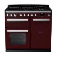 Rangemaster Estel Deluxe 100cm Dual Fuel Range Cooker - Bordeaux + Chrome