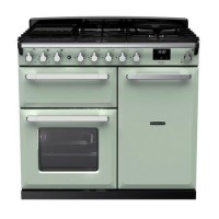 Rangemaster Estel Deluxe 100cm Dual Fuel Range Cooker - Mint + Chrome