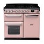 Rangemaster Estel Deluxe 100cm Dual Fuel Range Cooker - Pale Pink + Chrome