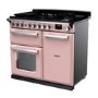 Rangemaster Estel Deluxe 100cm Dual Fuel Range Cooker - Pale Pink + Chrome