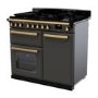 Rangemaster Estel Deluxe 100cm Dual Fuel Range Cooker - Slate + Brass