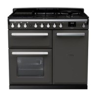 Rangemaster Estel Deluxe 100cm Dual Fuel Range Cooker - Slate + Chrome