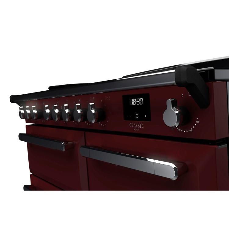 Rangemaster Estel Deluxe 100cm Induction Range Cooker - Bordeaux + Chrome