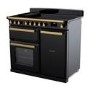 Rangemaster Estel Deluxe 100cm Induction Range Cooker - Gloss Black + Brass