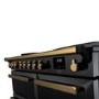 Rangemaster Estel Deluxe 100cm Induction Range Cooker - Gloss Black + Brass