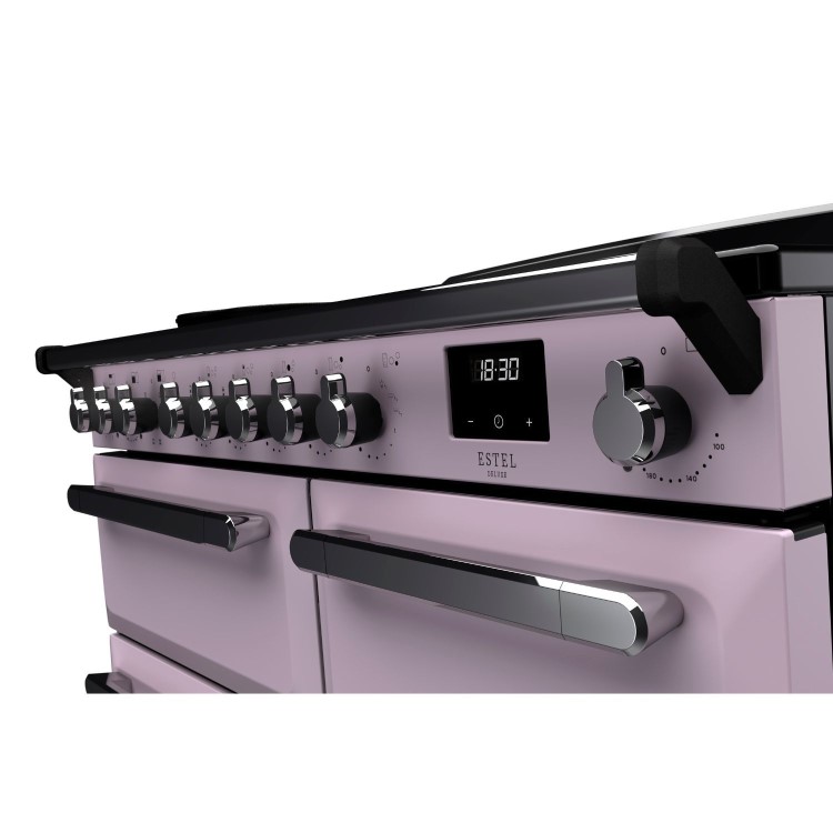 Rangemaster Estel Deluxe 100cm Induction Range Cooker - Heather + Chrome