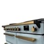 Rangemaster Estel Deluxe 100cm Induction Range Cooker - Misty Blue + Brass