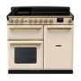 Rangemaster Estel Deluxe 100cm Induction Range Cooker - Pale Cream + Brass