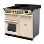 Rangemaster Estel Deluxe 100cm Induction Range Cooker - Pale Cream + Brass