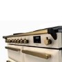 Rangemaster Estel Deluxe 100cm Induction Range Cooker - Pale Cream + Brass