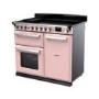 Rangemaster Estel Deluxe 100cm Induction Range Cooker - Pale Pink + Chrome