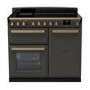 Rangemaster Estel Deluxe 100cm Induction Range Cooker - Slate + Brass