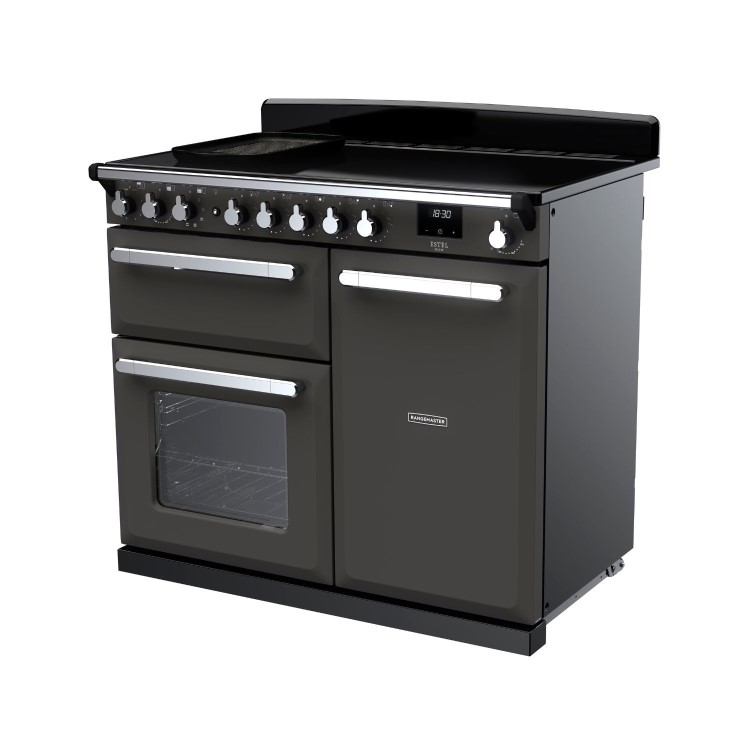 Rangemaster Estel Deluxe 100cm Induction Range Cooker - Slate + Chrome