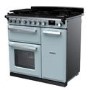 Rangemaster Estel Deluxe 90cm Dual Fuel Range Cooker - Misty Blue + Chrome