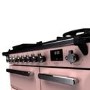 Rangemaster Estel Deluxe 90cm Dual Fuel Range Cooker - Pale Pink + Chrome