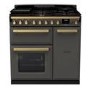 Rangemaster Estel Deluxe 90cm Dual Fuel Range Cooker - Slate + Brass