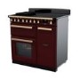 Rangemaster Estel Deluxe 90cm Induction Range Cooker - Bordeaux + Brass