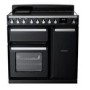 Rangemaster Estel Deluxe 90cm Induction Range Cooker - Gloss Black + Chrome