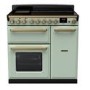 Rangemaster Estel Deluxe 90cm Induction Range Cooker - Mint + Brass