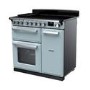 Rangemaster Estel Deluxe 90cm Induction Range Cooker - Misty Blue + Chrome