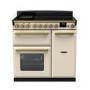 Rangemaster Estel Deluxe 90cm Induction Range Cooker - Pale Cream + Brass