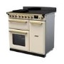 Rangemaster Estel Deluxe 90cm Induction Range Cooker - Pale Cream + Brass