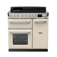 Rangemaster Estel Deluxe 90cm Induction Range Cooker - Pale Cream + Chrome