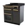 Rangemaster Estel Deluxe 90cm Induction Range Cooker - Slate + Brass