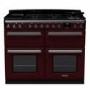 Rangemaster Estel Deluxe 110cm Base Cavity Dual Fuel Range Cooker - Bordeaux + Chrome