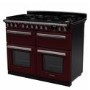 Rangemaster Estel Deluxe 110cm Base Cavity Dual Fuel Range Cooker - Bordeaux + Chrome